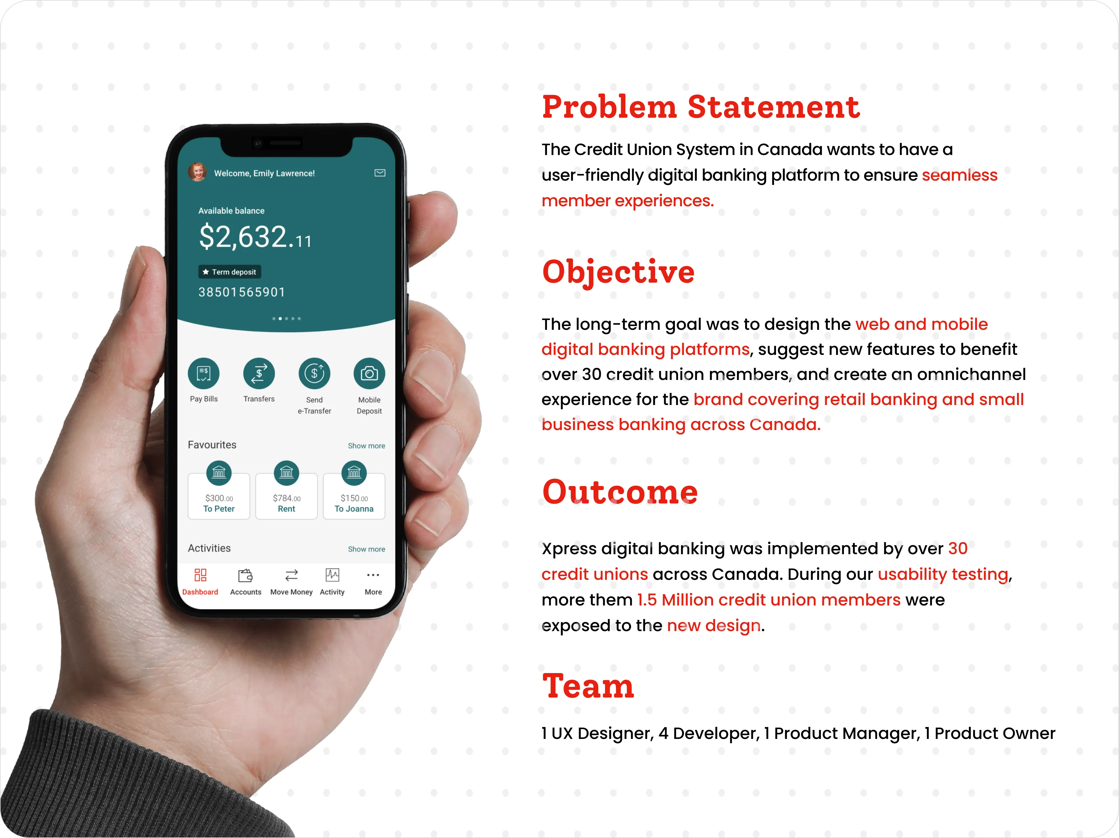Problem statement, objective, outcome and team