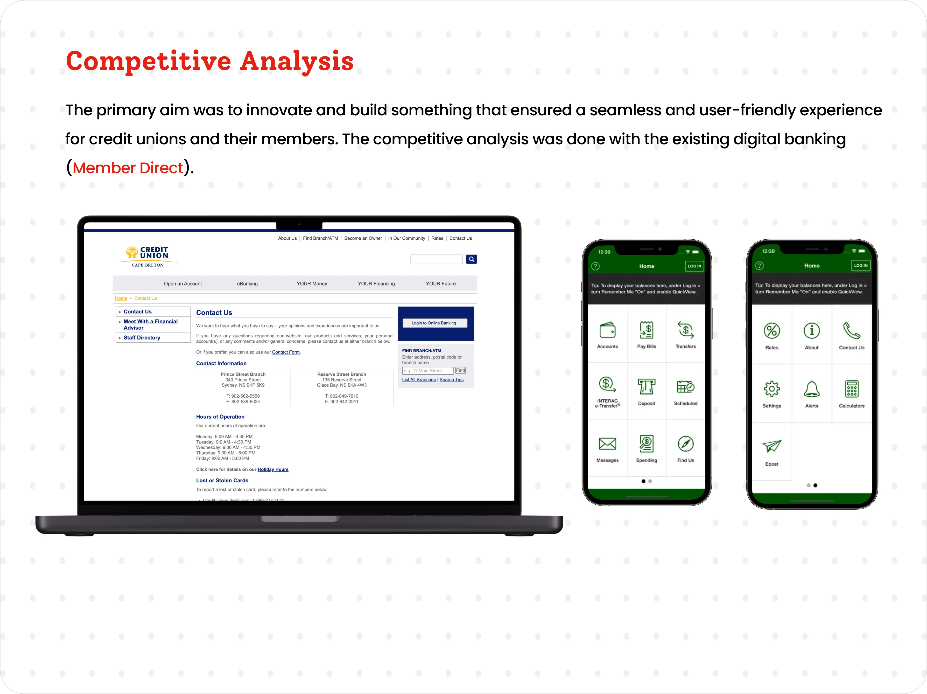 Competitive analysis of Member Direct banking