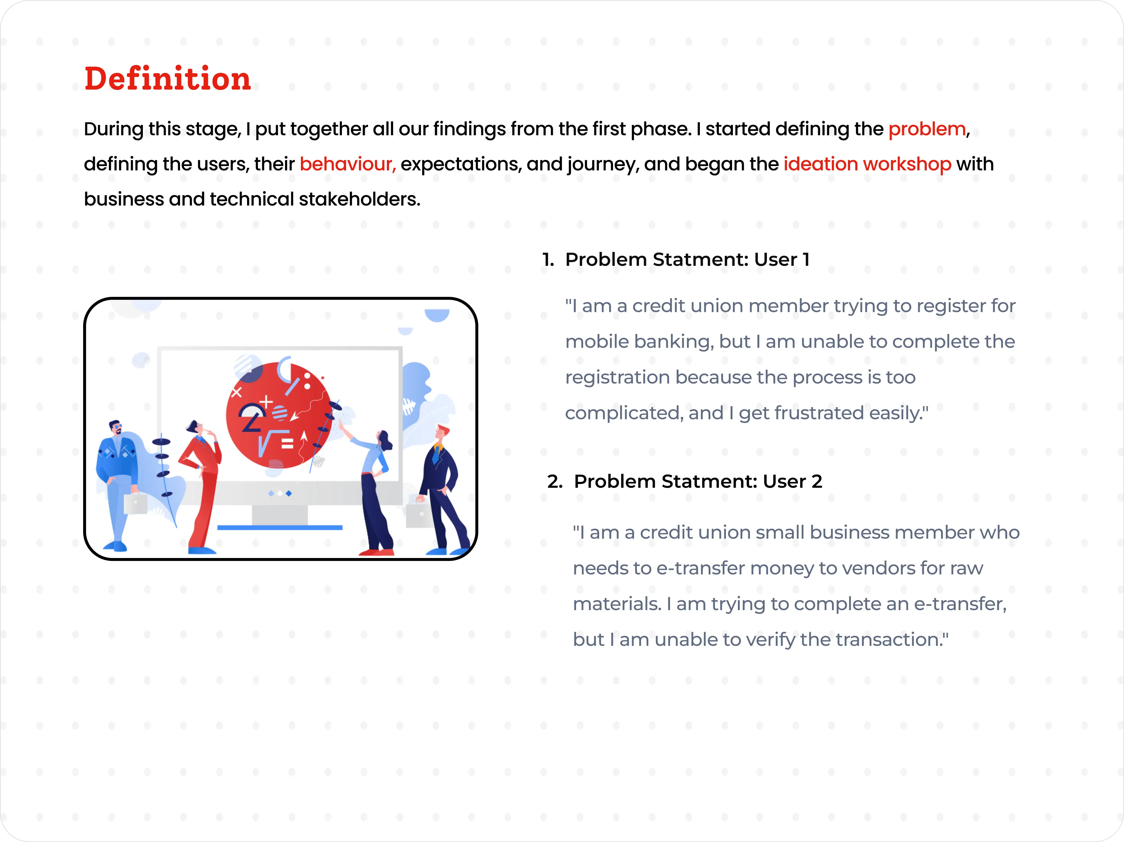 Problem statements for user 1 and user 2