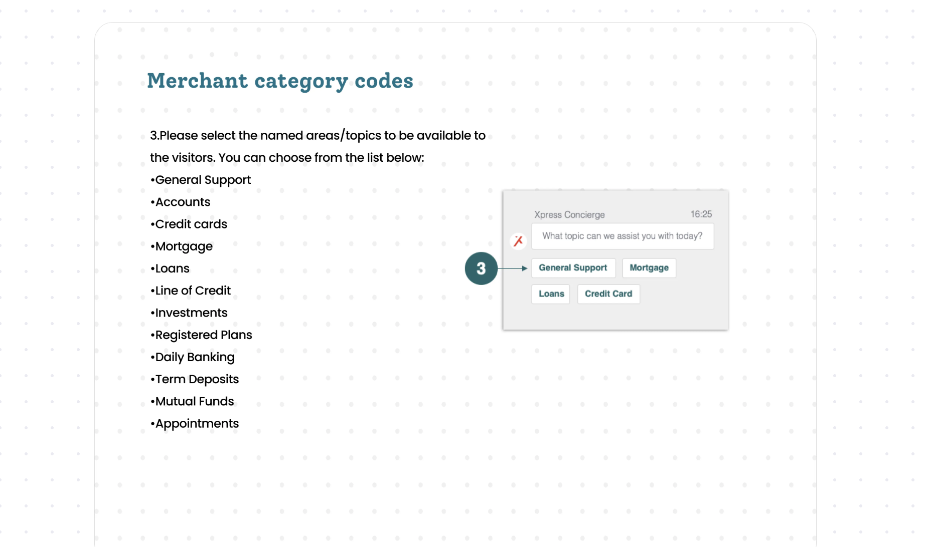 Merchant category codes and chat topics